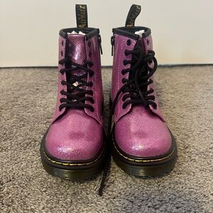 Dr. Martens Pink Glitter Boots - NEW